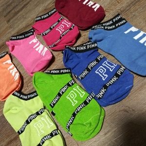 PINK socks 8 bright pairs